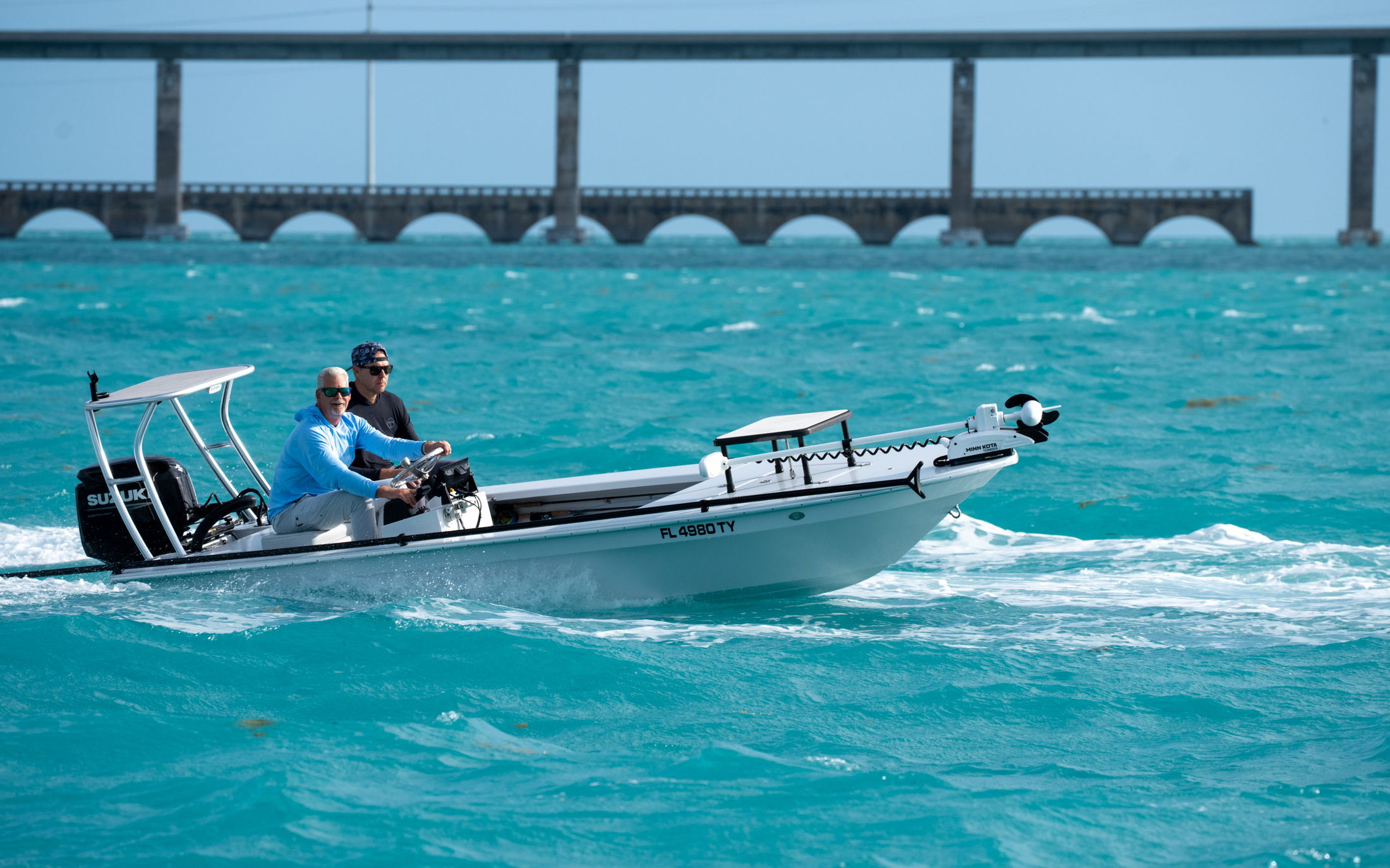 East Cape 17 EVO V on the water
