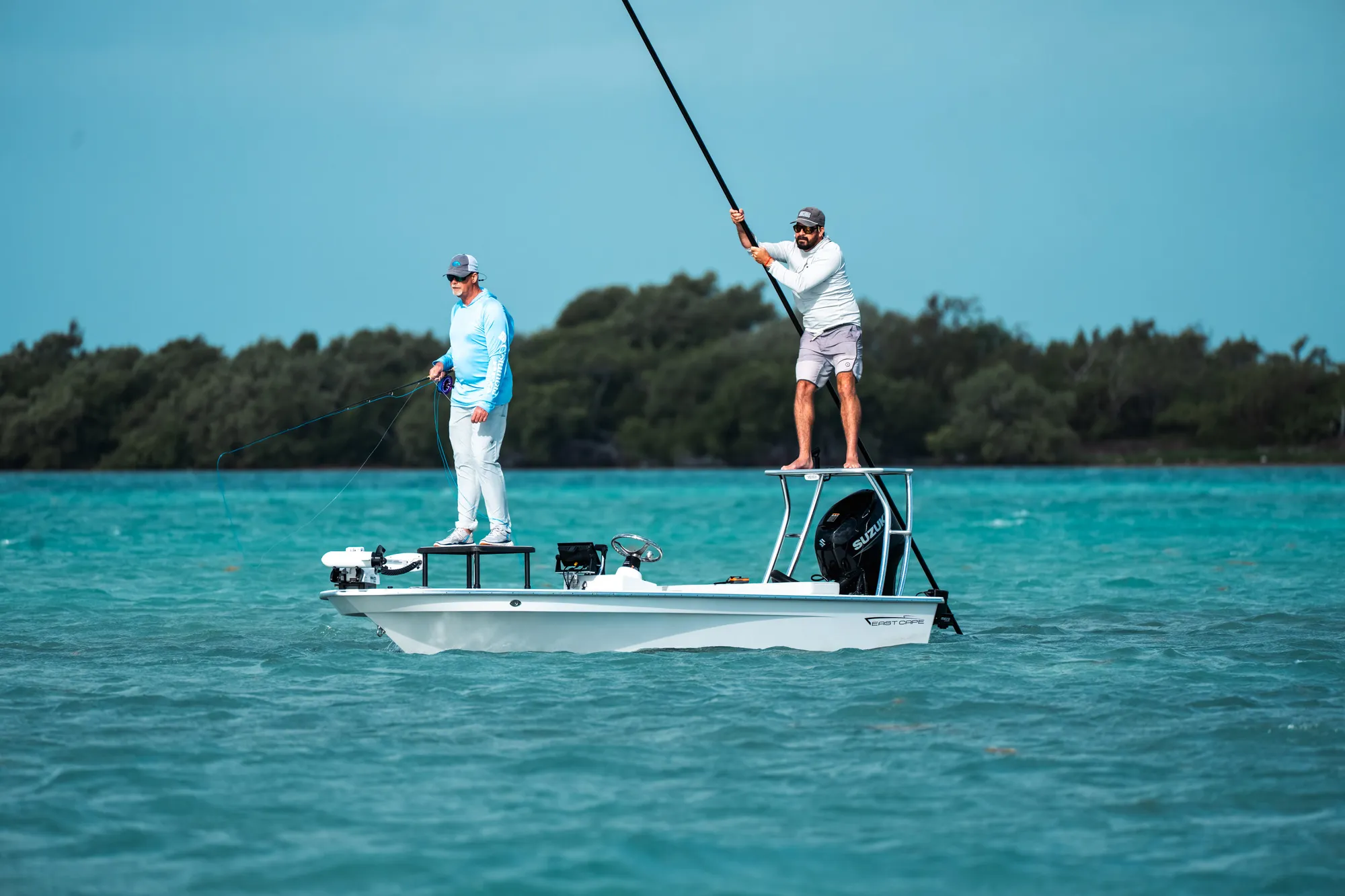 East Cape 17 EVO V on the water