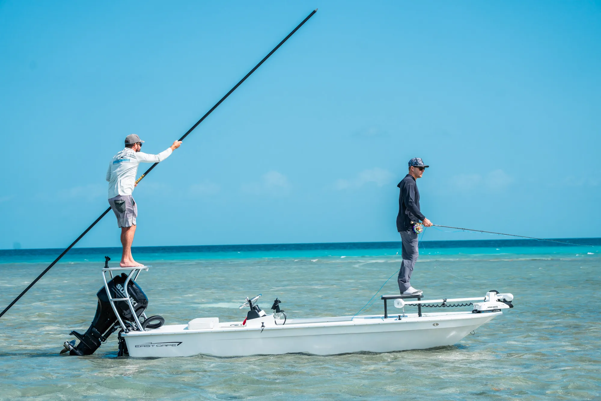 East Cape 17 EVO V on the water